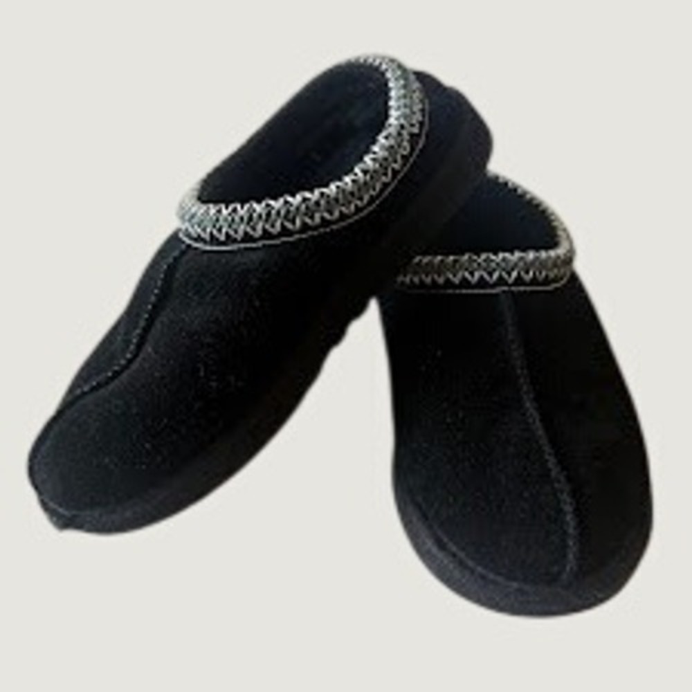 UGG Womens Tasman Slipper Black Suede Size 8